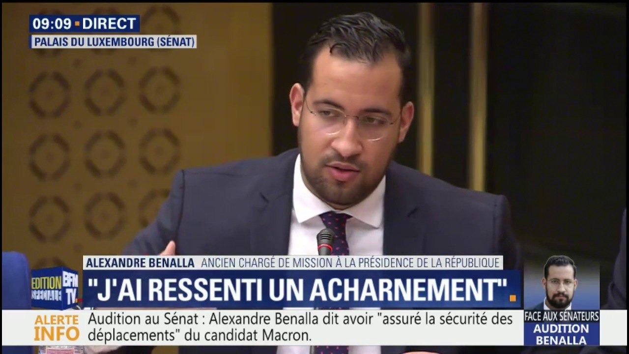 Benalla sur la campagne de 2017: "Il y a un service d'ordre dans tous les partis. Ça fait un peu gros bras mais ce n'est pas simplement la sécurité"