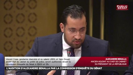 Alexandre Benalla: "Je n'étais pas le garde du corps d'Emmanuel Macron" (Public Sénat)