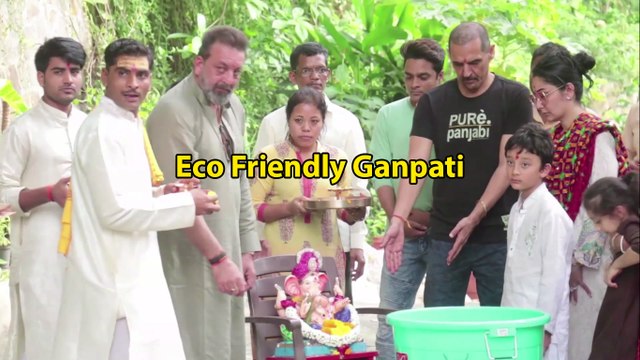 Sanjay Dutt GANPATI Visarjan LIVE VIDEO Baba Ki Eco-Friendly Ganpati