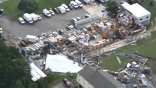 Aerial Video Shows Tornado Damage in Chesterfield, Virginia