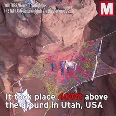 Couple Get Married Suspended 400 feet over a Utah Canyon