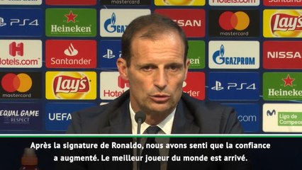 Juventus - Allegri : "La confiance a augmenté avec l'arrivée de Ronaldo"
