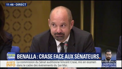 "Je me réserve le droit de ne pas répondre..." Malgré l'insistance d'un sénateur, Crase élude une question sur les missions de Benalla