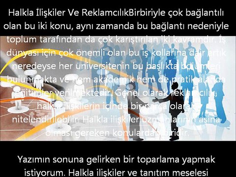 Halkla İlişkiler Ve Reklamcılık