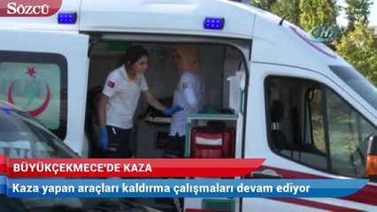 Büyükçekmece’de TEM’de kaza