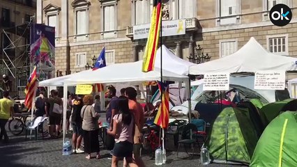 Acampada independentista en Catalunya