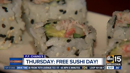 Get FREE sushi on Thursday at P.F. Chang's