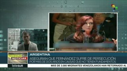Apoyo popular para Cristina Fernández ante persecución política