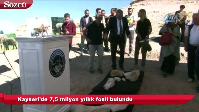 Kayseri’de 7,5 milyon yıllık fosil bulundu