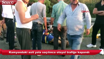 Download Video: Asit yüklü kamyon ile tır çarpıştı