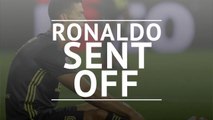 Ronaldo sent off on return to Spain with Juventus