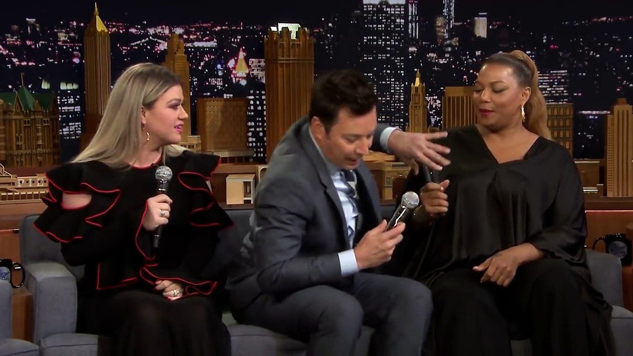 Jimmy, Kelly Clarkson and Queen Latifah Create a Doo-Wop Song on an iPad