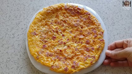 Salamlı Kaşarlı Omlet Tarifi - Ev Yemekleri Tarifleri