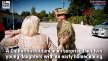 Army captain surprises daughters after year in Iraq