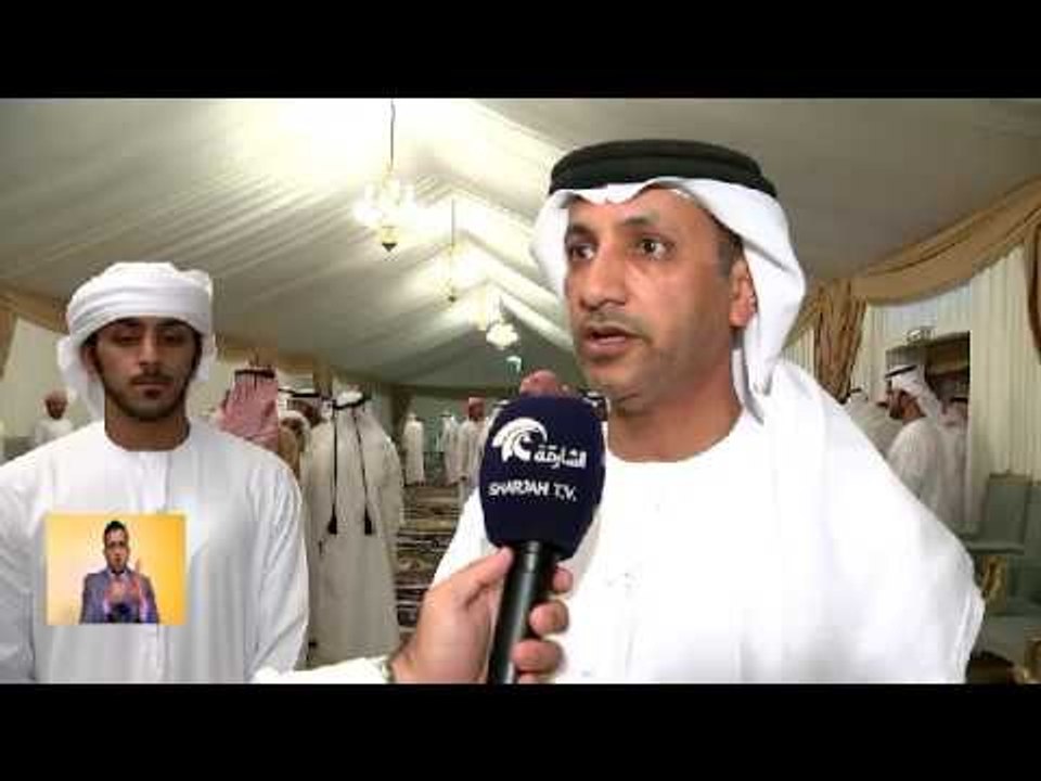 حامد ومنصور بن زايد يقدمان واجب العزاء في شهيد الوطن #سلطان_الكعبي