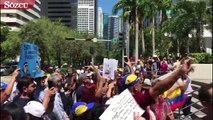 Venezuelalılar Nusret'i protesto etti