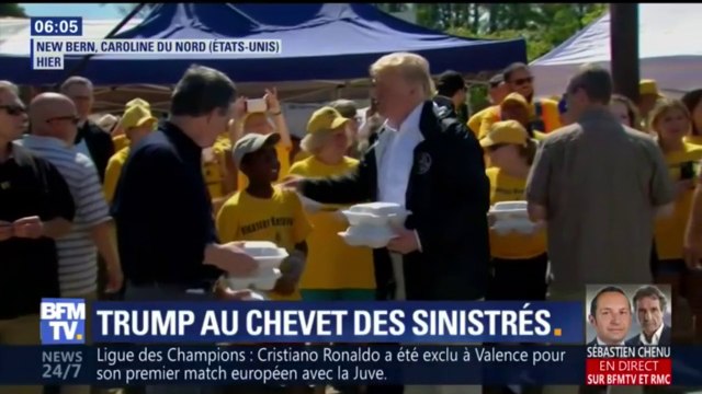 Nous n'allons pas vous abandonner , le message de Trump aux sinistrés de l'ouragan Florence