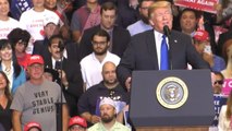 Man Stands Behind Trump Wearing 'Very Stable Genius' T-Shirt At Las Vegas Rally