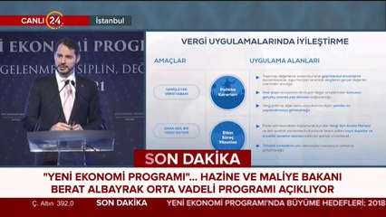 Yeni Ekonomi Programı açıklanıyor
