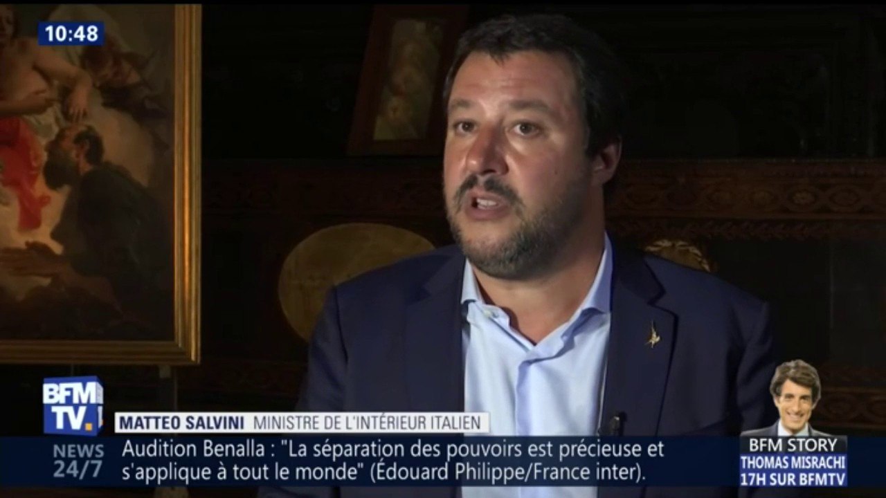 Salvini répond Macron : "Il a repoussé presque 50.000 personnes à la frontière avec l'Italie. Chacun devrait s'occuper de ses affaires sans donner de leçons"