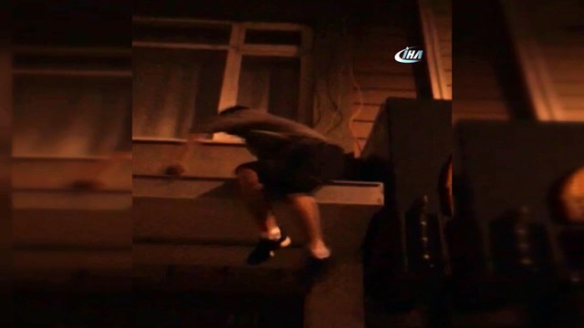 Örümcek adam gibi duvara tırmanan hırsız böyle yakalandı