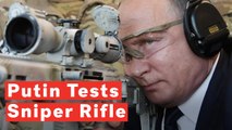 Vladimir Putin Fires New Russian Kalashnikov Sniper Rifle