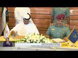 منصور بن زايد يشهد توقيع إتفاقية تعاون بين القضاء والشرطة