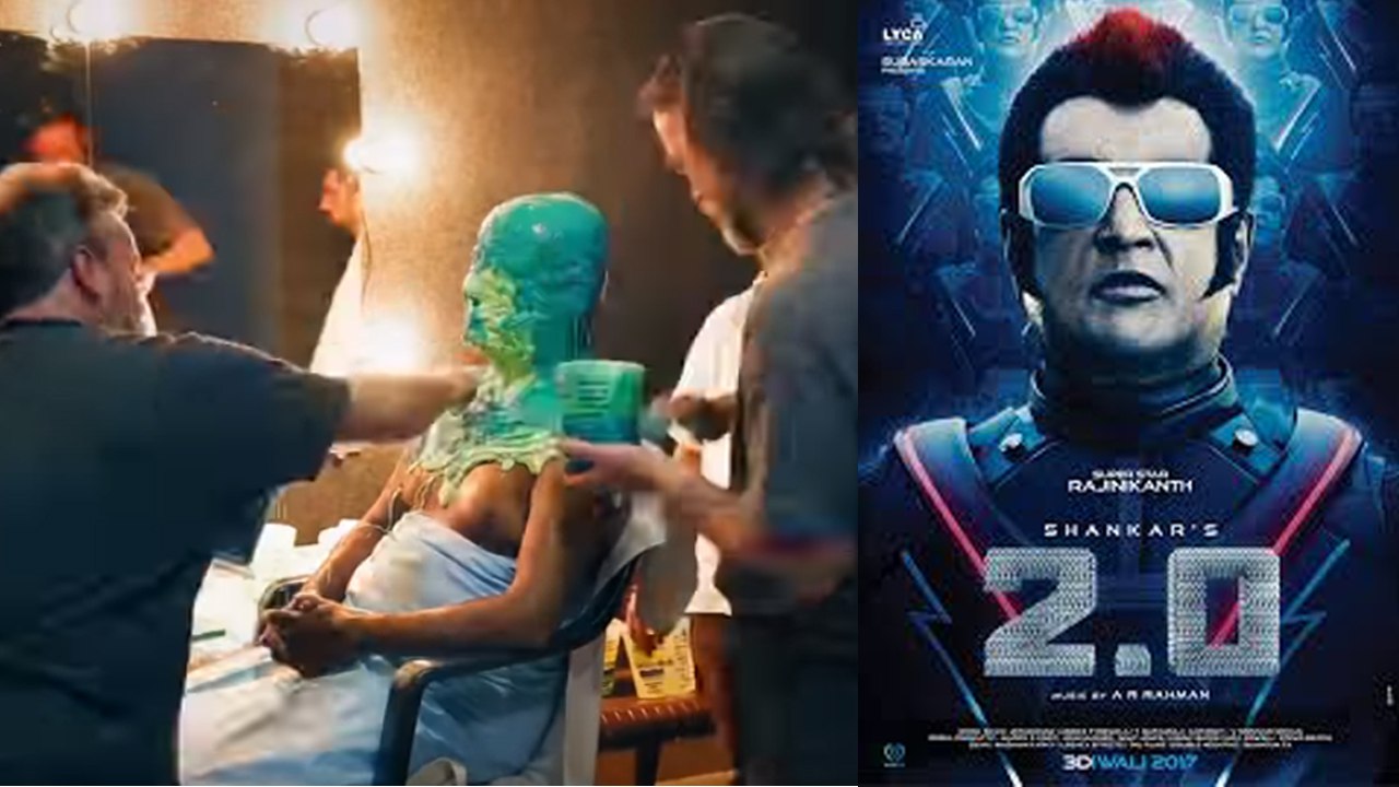 Rajinikanth's TRANSFORMATION into Chitti in 2.0, making video goes ...