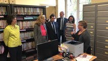 Visite à Flers de la ministre de la Justice, Nicole Belloubet