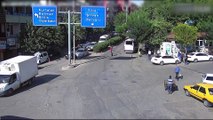 Siirt'te trafik kazaları MOBESE kameralarına yansıdı