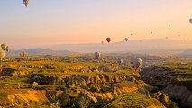 Watch: Tourists flock to Cappadocia's for hot-air balloons