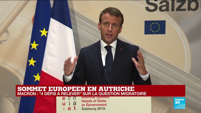 REPLAY - Emmanuel Macron s''exprime depuis Salzbourg à l''occasion du Sommet Européen