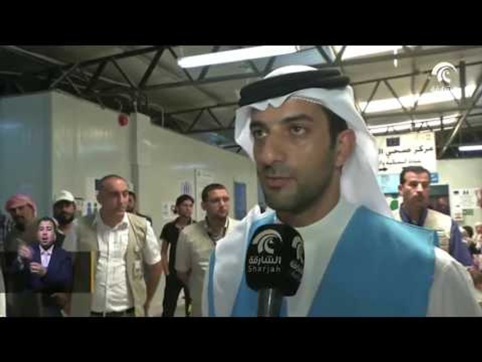 سلطان بن أحمد القاسمي يعلن عن تبرع الشارقة للإعلام بثلاثة ملايين درهم لعلاج اللاجئين .