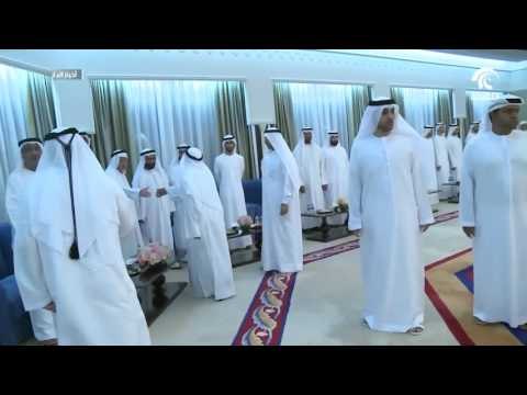 حاكم أم القيوين يستقبل ولي عهد الفجيرة وسلطان بن خليفة والمهنئين