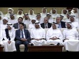 محمد بن زايد وسعود بن صقر يشهدان محاضرة القوة الإماراتية الناعمة