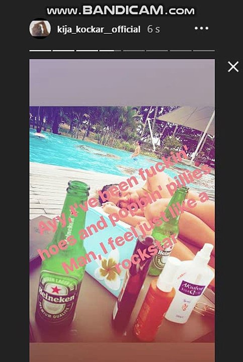 Kija Kockar se opušta u kadi... a zatim izranja