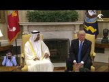 محمد بن زايد يبحث مع الرئيس الأمريكي تعزيز العلاقات الاستراتيجية بين البلدين والقضايا الإقليمية