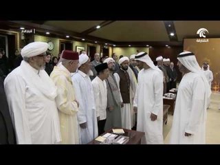 محمد بن زايد يستقبل العلماء ضيوف رئيس الدولة وعددا من ممثلي الجهات الحكومية