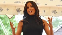 Meghan Markle Gives a Speech While Prince Harry Looks On