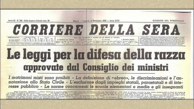 La scure delle leggi razziali sull'Istruzione