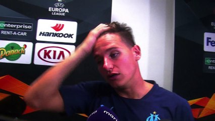 La déception de Florian Thauvin après la défaite contre Francfort