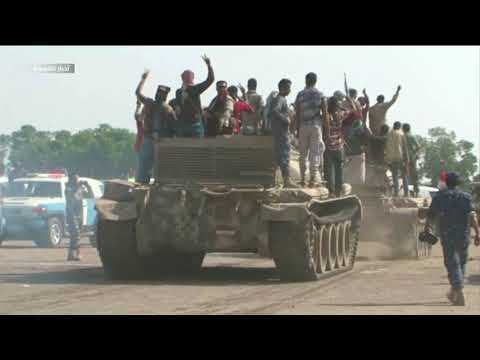 #أخبار_التاسعة .. مواجهات عنيفة بين قوات الشرعية والإنقلابيين في نهم شرق صنعاء