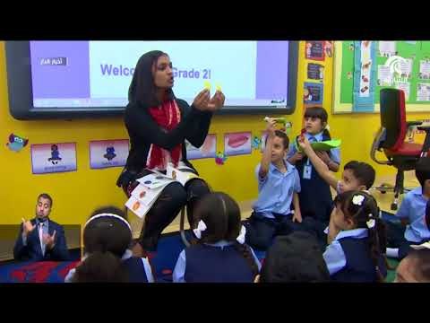 أخبار الدار : محمد بن زايد يزور مدرسة حمدان بن زايد التي تدرس فيها اللغة الصينية