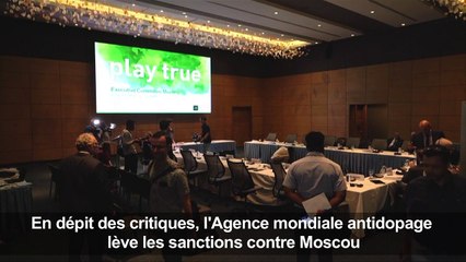 Dopage: l'AMA lève ses sanctions contre la Russie