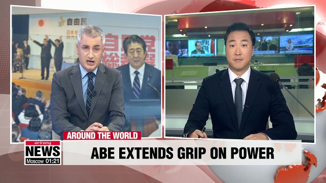 Japan's Abe re-elected as party head, to stay on as PM