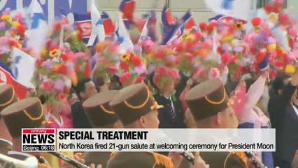 North Korea rolls out red carpet treatment for President Moon