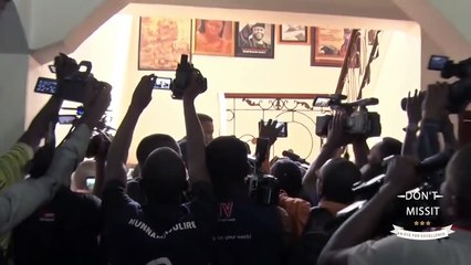 Bobi Wine Cries when re-uniting with his wife, Barbie and children