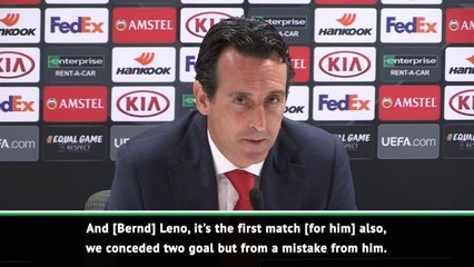 Emery pleased with Leno debut for Arsenal