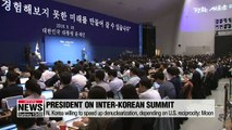 Presidential address on Pyeongyang summit: Pres. Moon says he had been assured by Kim on completely denuclearizing regime