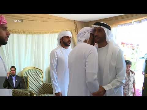 نهيان بن زايد يقدم واجب العزاء في شهيد الوطن سعيد الكعبي
